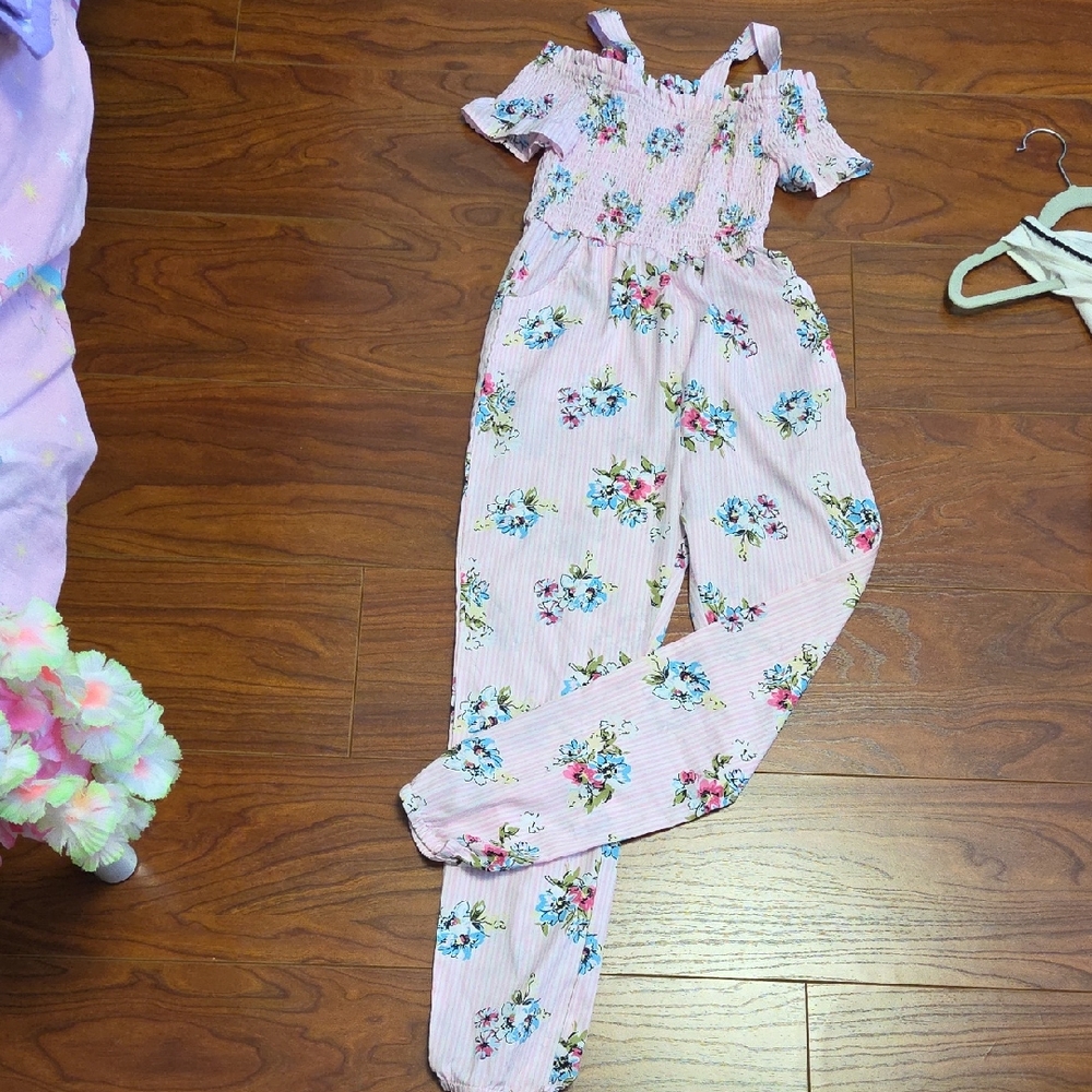 Floral Pink Girl Romper